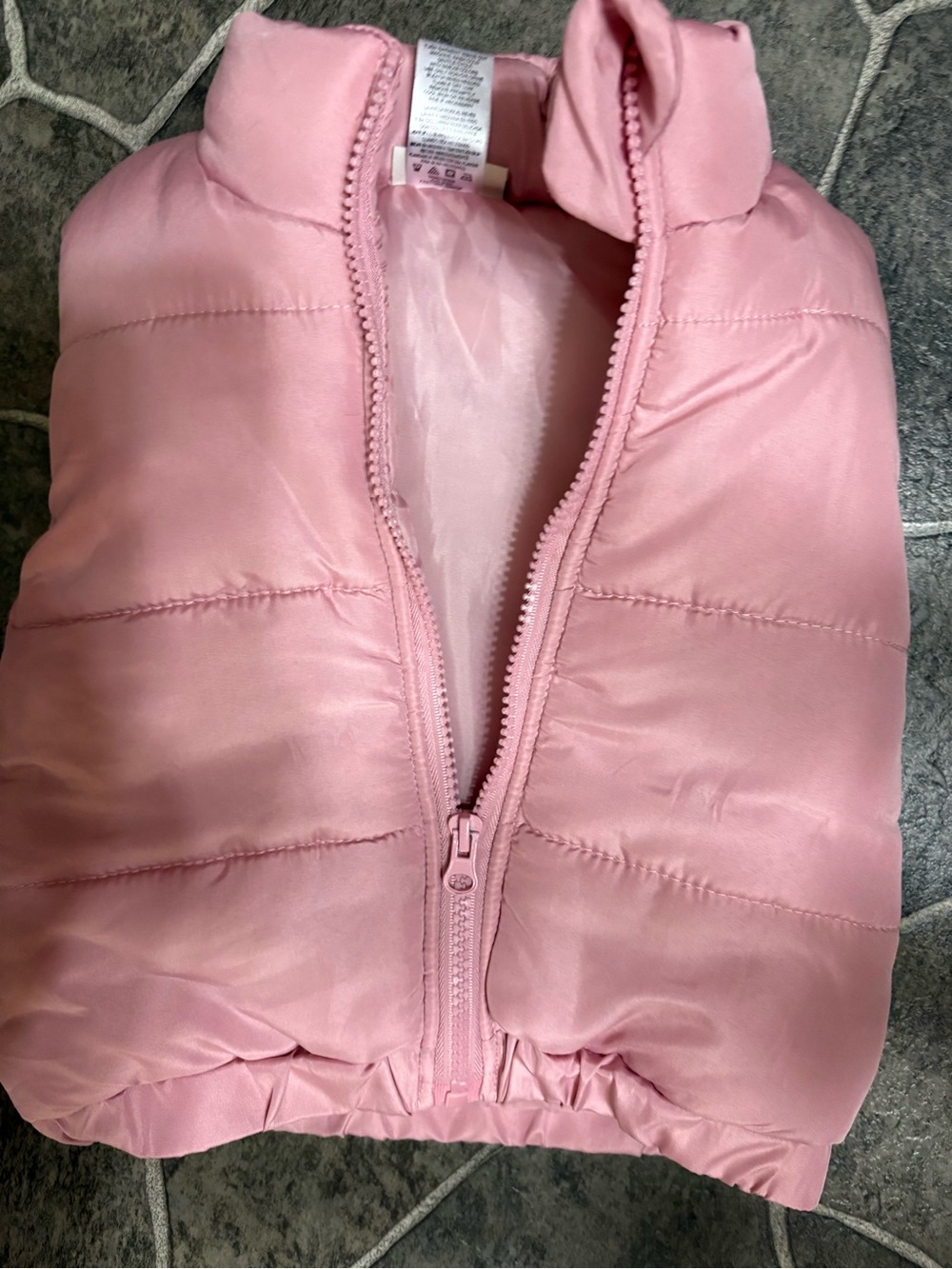 Girls 4 - Sincerly Jules Light Pink Quilted Puffer Vest